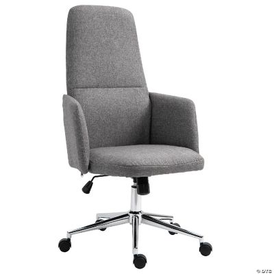 Vinsetto High Back Office Chair Breathable Fabric Computer Home Rocking Seat with Swivel Wheels