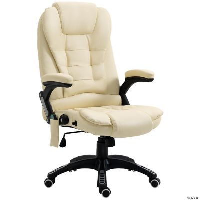 High Back Executive Massage Office Chair Faux Leather Heated