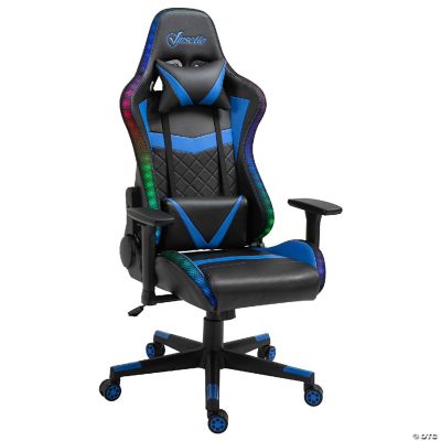 Vinsetto Video Game Chair with RGB LED Lights Adjustable Height Recline