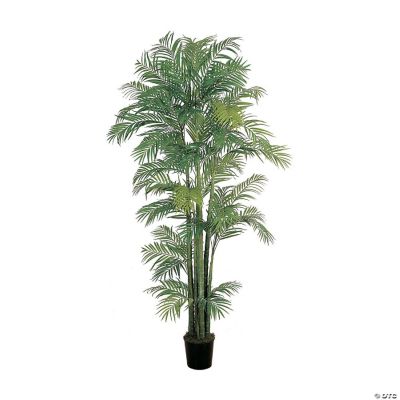 Nearly Natural Areca Decorative Silk Palm Tree 7Feet, Green