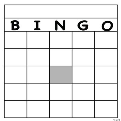 Creative Shapes Etc. Blank Bingo Cards 7.5" X 9.5"