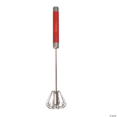 Baker's Secret Stainless Steel Dishwasher Safe Whisk 12" Red Oriental