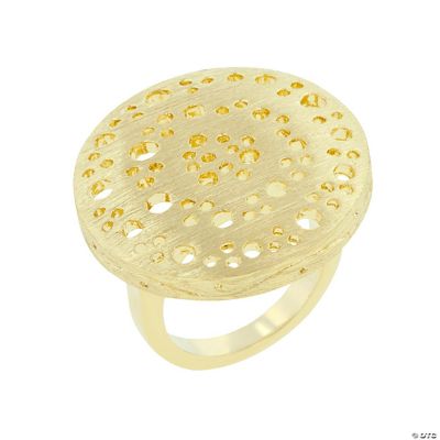 J Goodin Textured Golden Saucer Ring Size 8