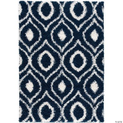 L'baiet Modern Indoor Rectangular Carpet, Pad, Mat Alexia Navy