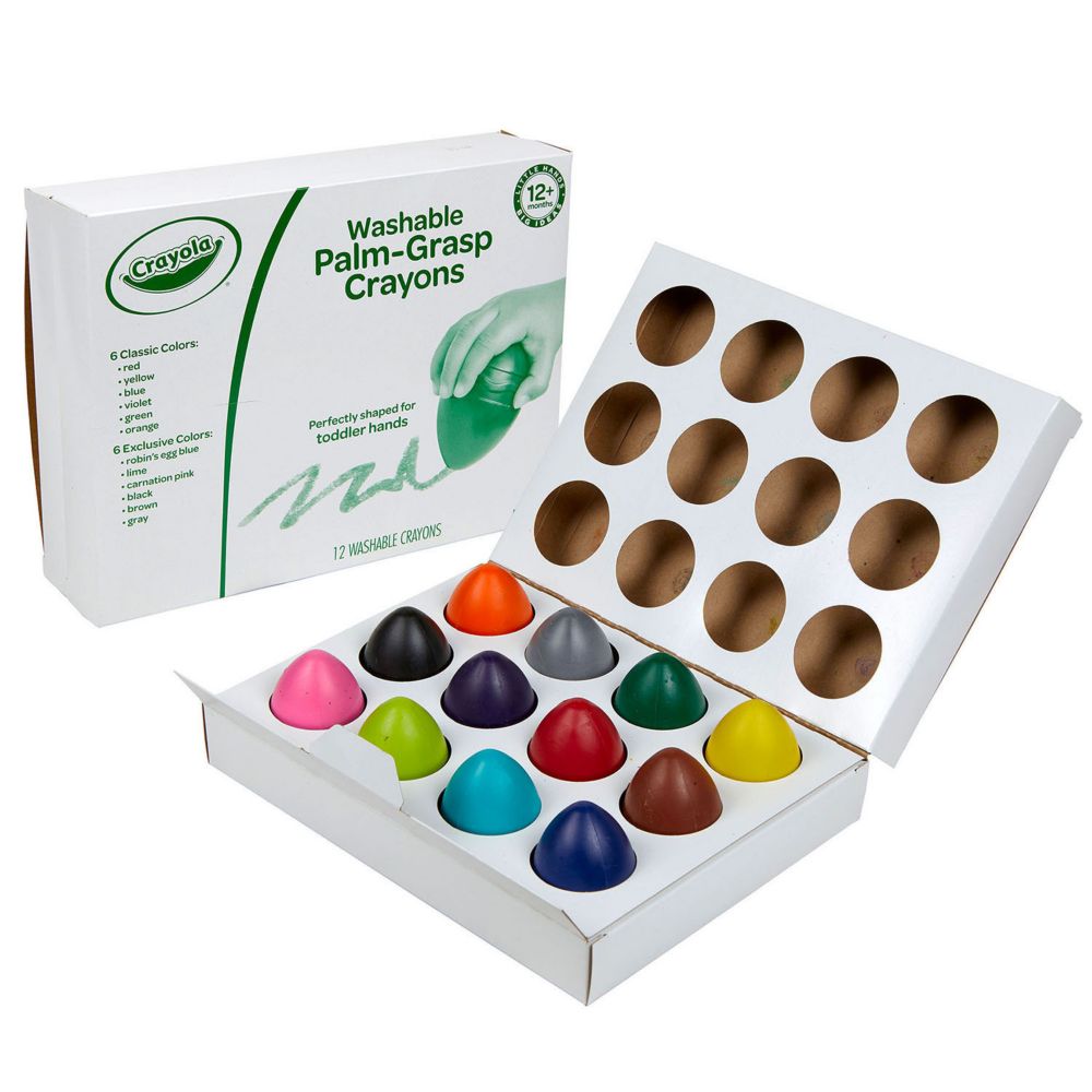 Crayola Washable Palm Grasp Crayons: Set of 12 From MindWare