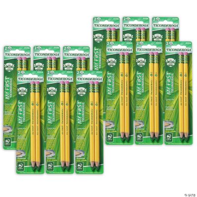 Ticonderoga My First Pencils, Sharpened, 2 Per Pack, 12 Packs