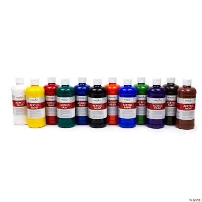 Handy Art Acrylic Paint, Primary, Pint, Set of 12 Oriental Trading