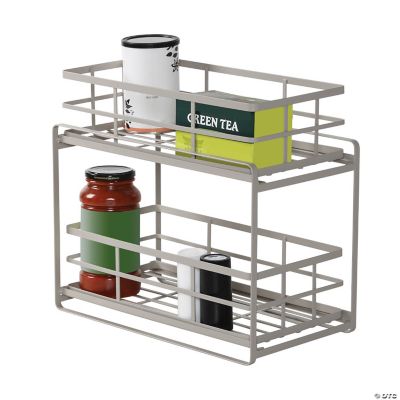 HoneyCanDo Flat Wire Sliding Basket Organizer, Grey Oriental Trading