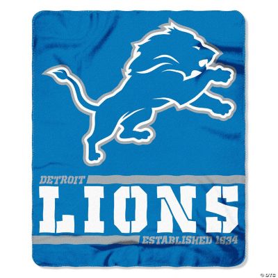 The Northwest Company Detroit Lions Fleece Throw , Blue | Oriental Trading