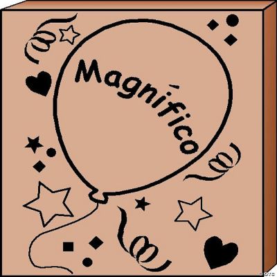 Creative Shapes Etc. - Teacher's Stamp Spanish - Magnifico (terrific)