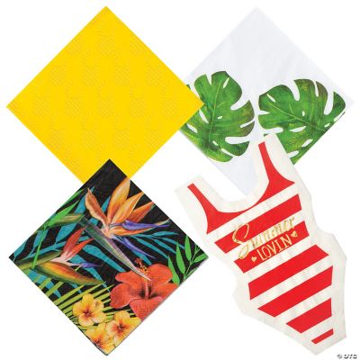 Bulk 160 Pc. Luau Beverage Napkins Assortment