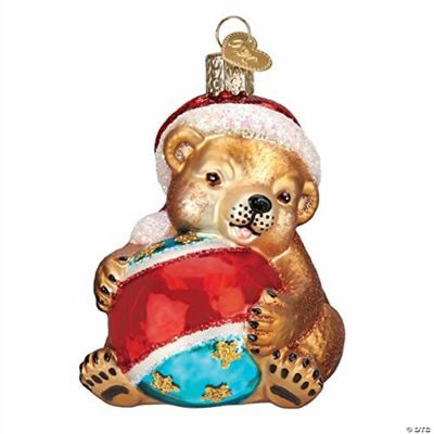 Old World Christmas Collection Glass Blown Ornament Playful Cub