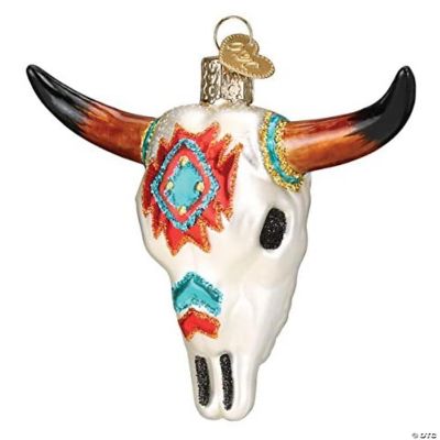 Old World Christmas 36290 Glass Blown Ornaments, Southwestern Steer