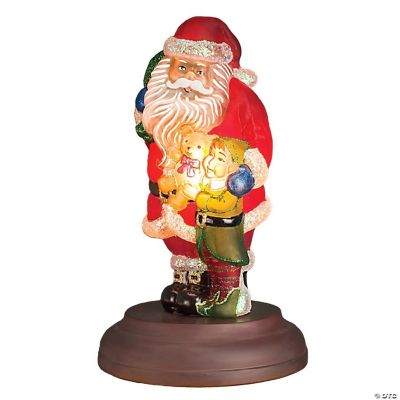 Old World Christmas Santa's BrightEyed Buddy Glass Night Light