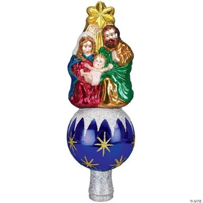 Old World Christmas 50010 Glass Blown Nativity Tree Top Ornament