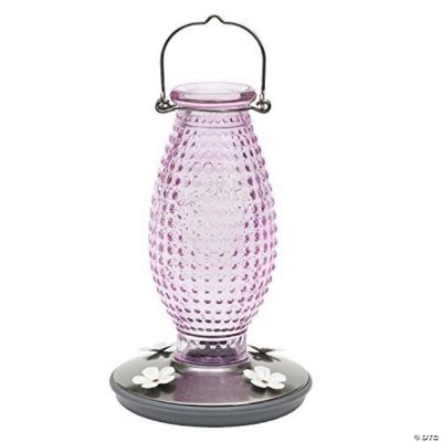 Perky Pet 81312 Cranberry Hobnail Vintage Glass Hummingbird Feeder