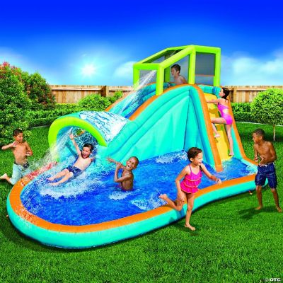 Inflatable Water Slide - Huge Kids Pool (14 Feet Long by 8 Feet High ...