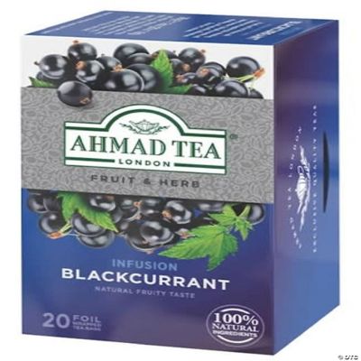 Ahmad Blackcurrant Herbal Tea 20 foil tea bags