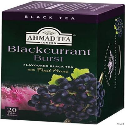 Ahmad Blackcurrant Burst Black Tea 20 foil tea bags Oriental Trading