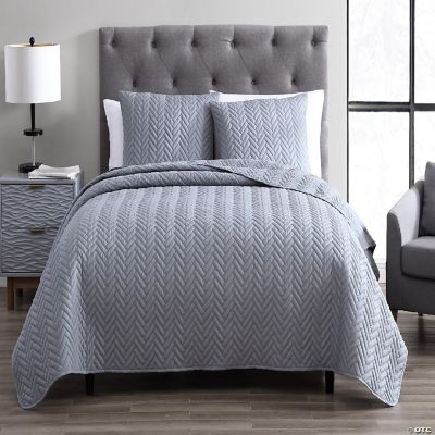 The Nesting Company Birch Quilt Coverlet 3 Piece Set with 2 Pillow ...