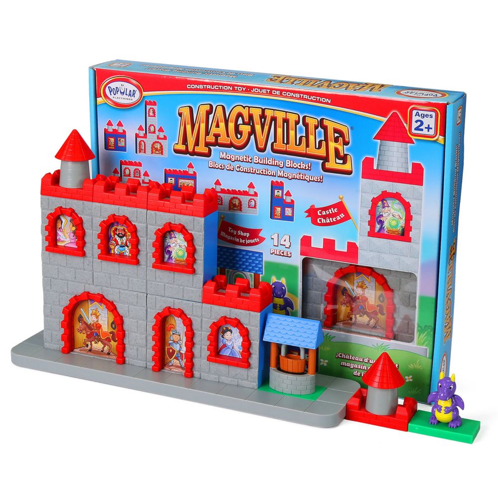 Magville Castle Magnetic Building Blocks From MindWare