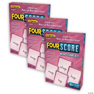 Teacher Created Resources Four Score Card Game Word Families, Pack of