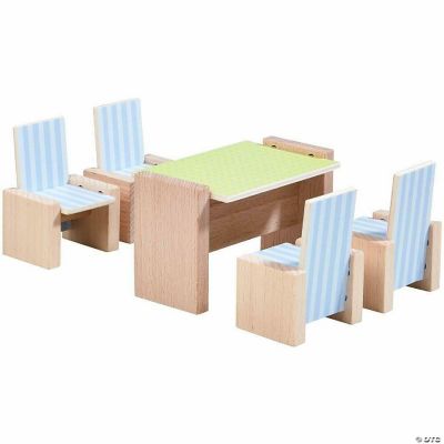 HABA Little Friends Dining Room Wooden Dollhouse Furniture for 4