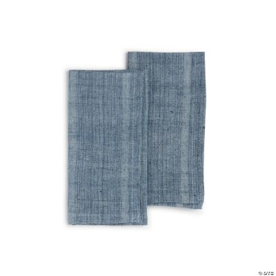 Sustainable Threads Handwoven Cotton Napkin Set INDIGO SEA 2 Pcs.
