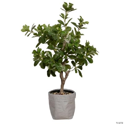 Northlight 16 green reindeer moss ball potted artificial spring topiary  tree