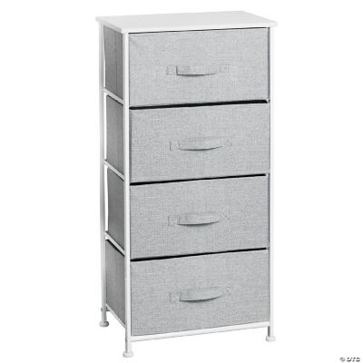 mDesign Tall Dresser Storage Tower Stand with 4 Removable Fabric ...