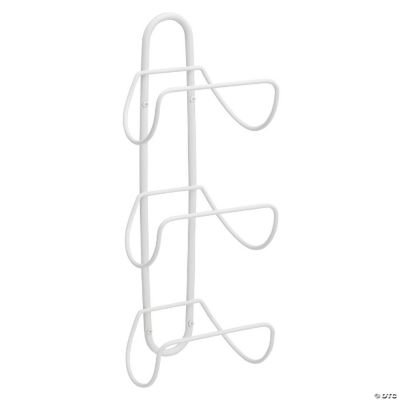 mDesign Metal 3Level Wall Mount Towel Rack Holder and Storage