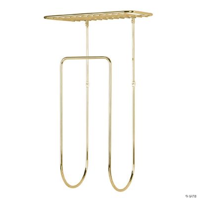 mDesign Steel Wall Mount Towel Rack Holder Organizer with Storage