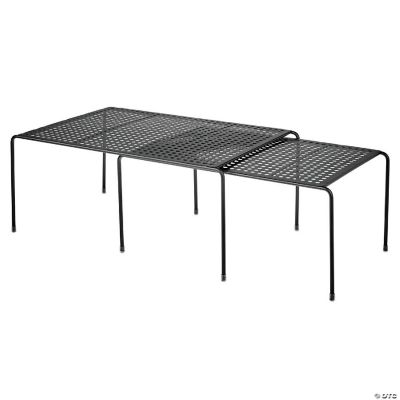 mDesign Adjustable Metal Kitchen/Pantry Shelves Expandable 2 Pieces