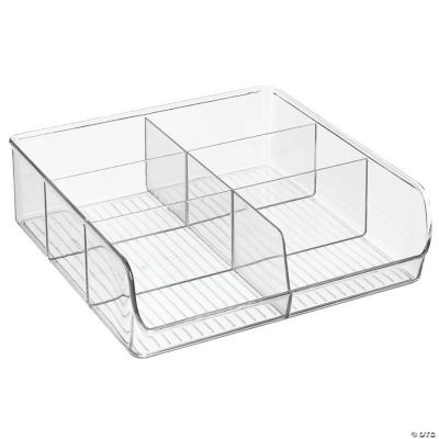 mDesign Plastic Craft Storage Organizer Caddy, 6 Sections - Clear