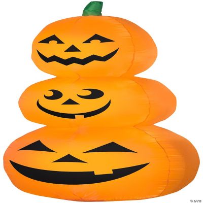 Gemmy Airblown Pumpkin Stack Scene OPP 7 ft Tall orange
