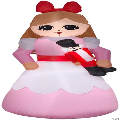 Gemmy Christmas Airblown Inflatable Nutcracker Clara OPP 7 ft Tall