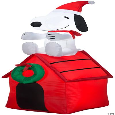 Gemmy Christmas Airblown Inflatable Inflatable Snoopy on Dog House 4 ft