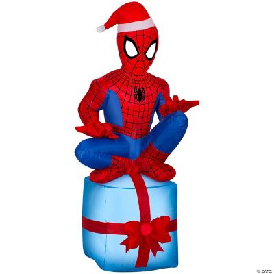 Gemmy Christmas Airblown Inflatable MSM Spider Man On Present Marvel 3. ...
