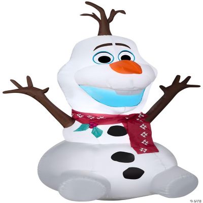 Gemmy Christmas Airblown Inflatable Inflatable Olaf with Red Scarf 4 ft