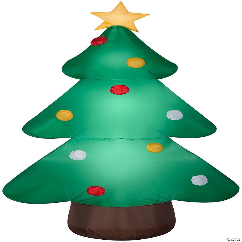 Gemmy Christmas Airblown Inflatable Christmas Tree OPP 7 ft Tall green