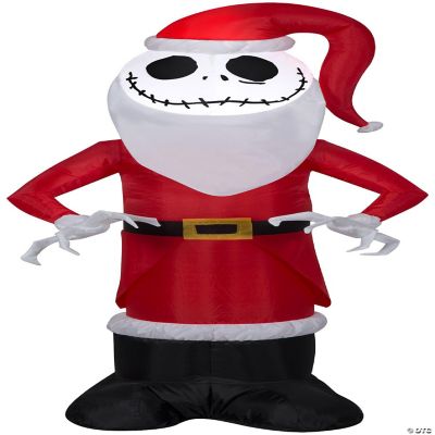 Gemmy Christmas Airblown Inflatable Jack Skellington in Santa Outfit