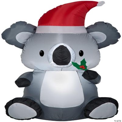 Gemmy Christmas Airblown Inflatable Koala 3.5 ft Tall grey