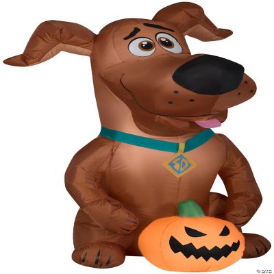 Gemmy Airblown Inflatable SCOOB with Pumpkin 5 ft Tall brown | Oriental ...