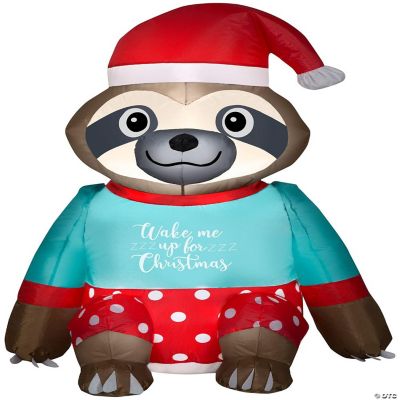 Gemmy Christmas Airblown Inflatable Sloth 3 ft Tall blue | Oriental Trading