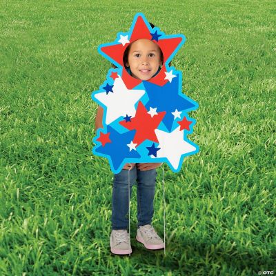 Patriotic Star Face Yard Sign | Oriental Trading