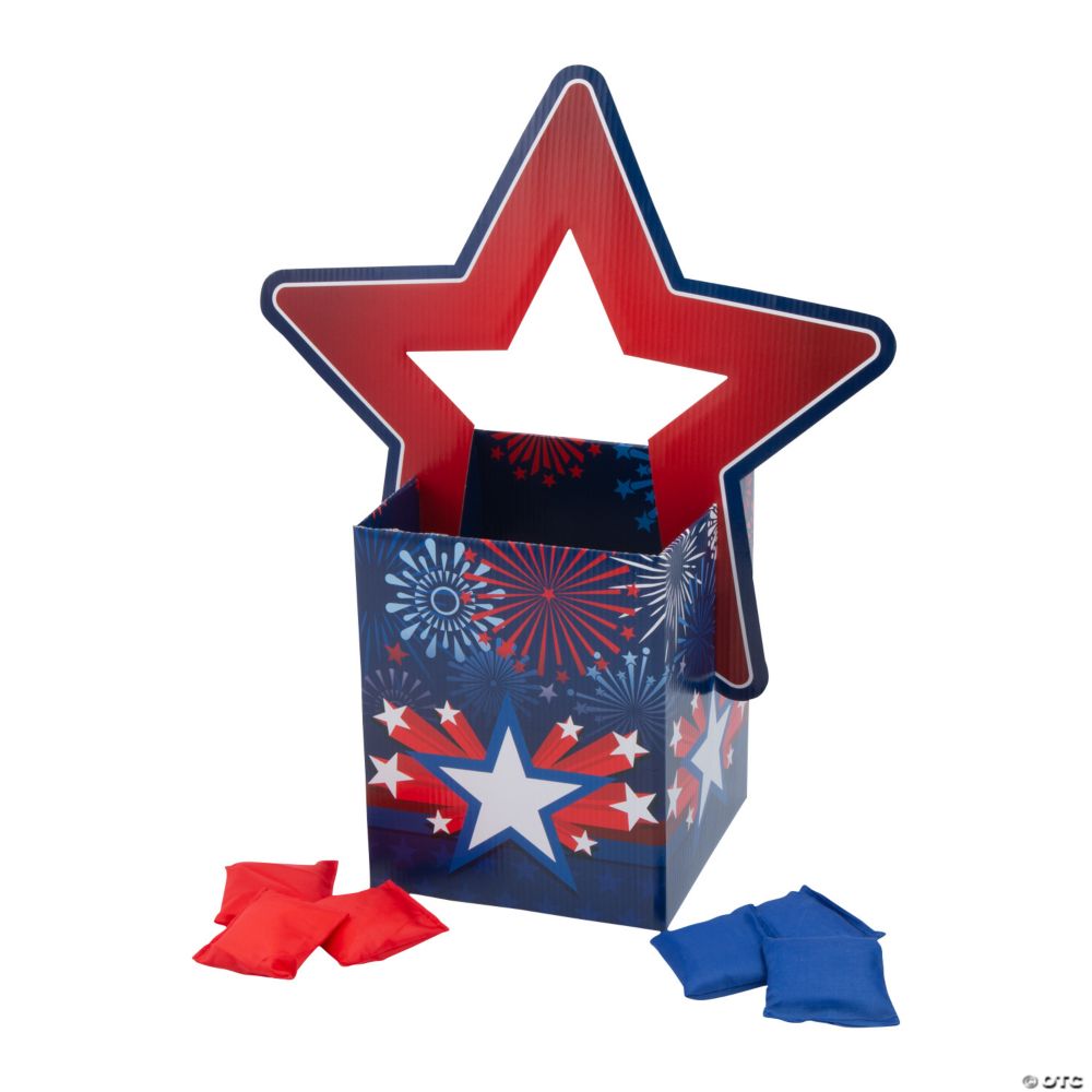 Patriotic Star Drop Bean Bag Toss Game - 8 Pc.