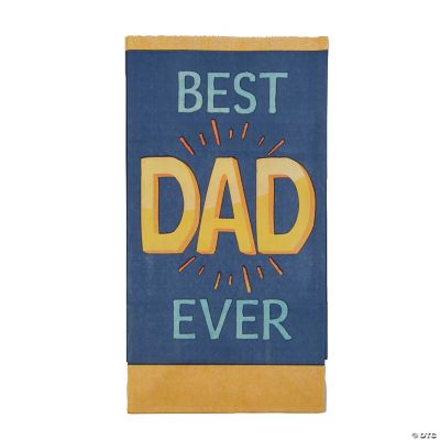 5 1/4" x 10" Father’s Day Best Dad Ever Paper Treat Bags 12 Pc