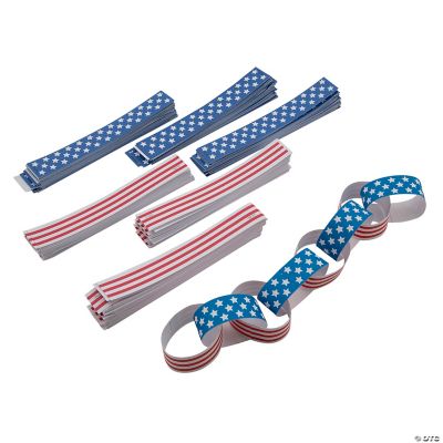 Bulk 500 Pc. Patriotic Paper Chains Oriental Trading