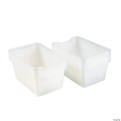 Bulk 30 Pc. Clear Scoop-Front Storage Bins | Oriental Trading