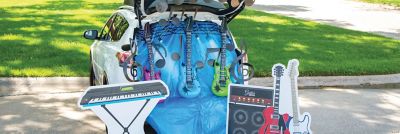 Rock Star Trunk-or-Treat Decorating Idea